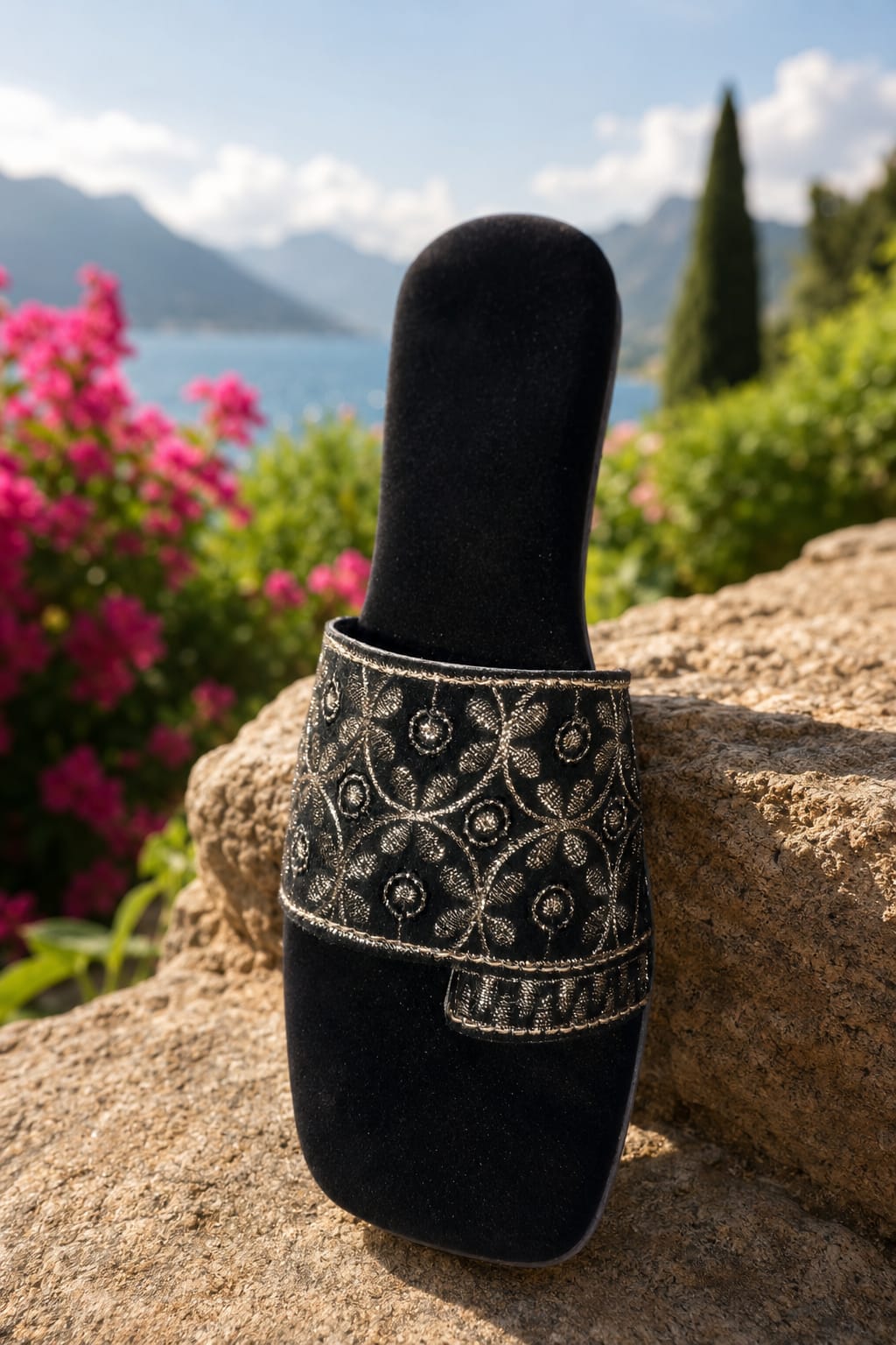 Noir Zeenat Slippers